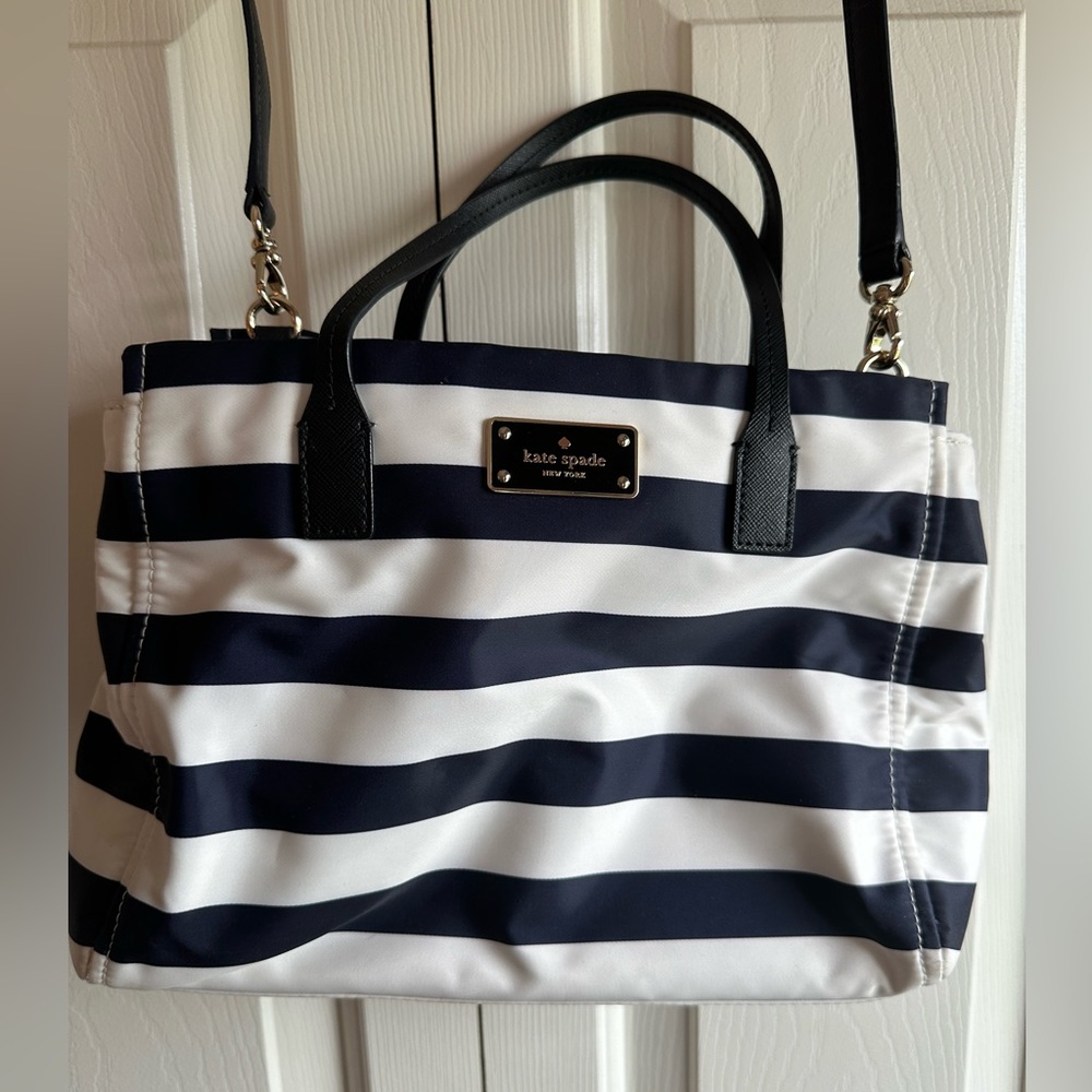 Striped Kate Spade Crossbody Purse